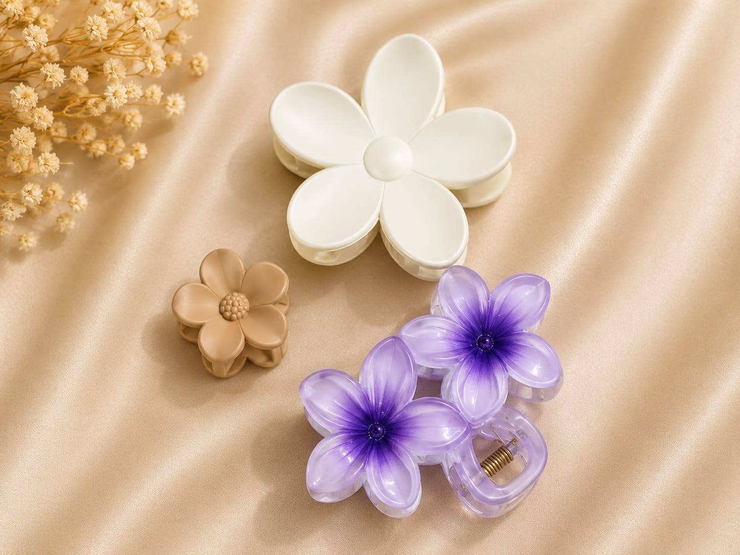 Korean Hair Accessories Combo Trendy Claw Clips -  HAC098
