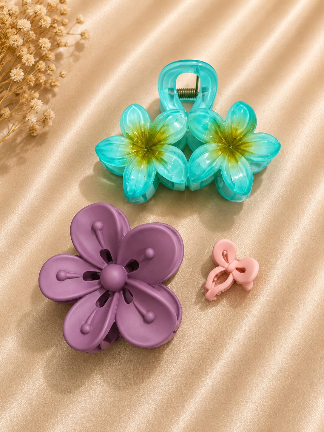 Korean Hair Accessories Combo Trendy Claw Clips -  HAC103
