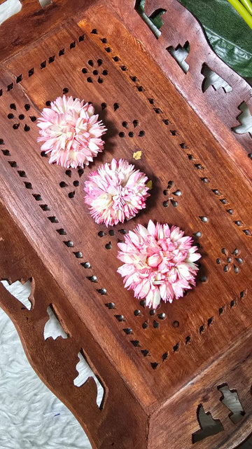 Artificial Pink Jathi Poo Flower Hair Accessories - 1 Piece