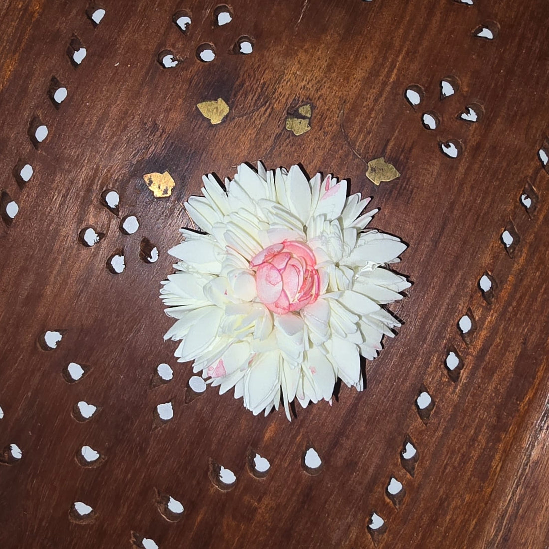 Artificial White Jasmine Bunch Aligator Clip Hair Accessories - 1 Piece