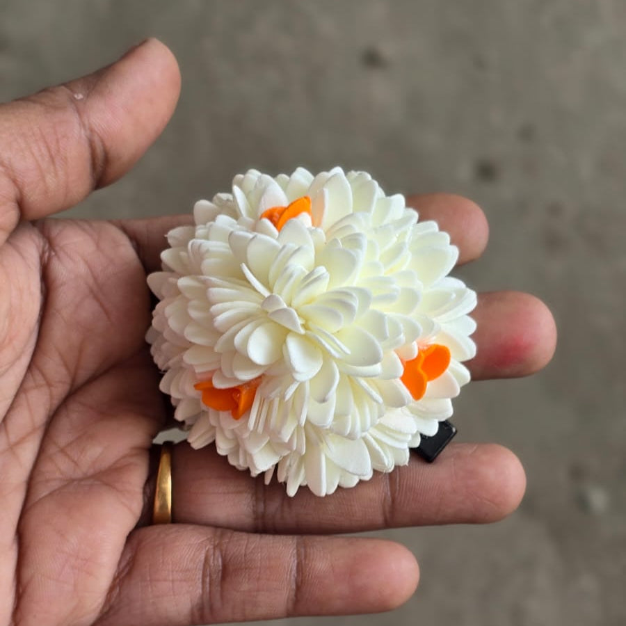 Mullai x Orange Rose - Medium Size - Aligator / Hair Band