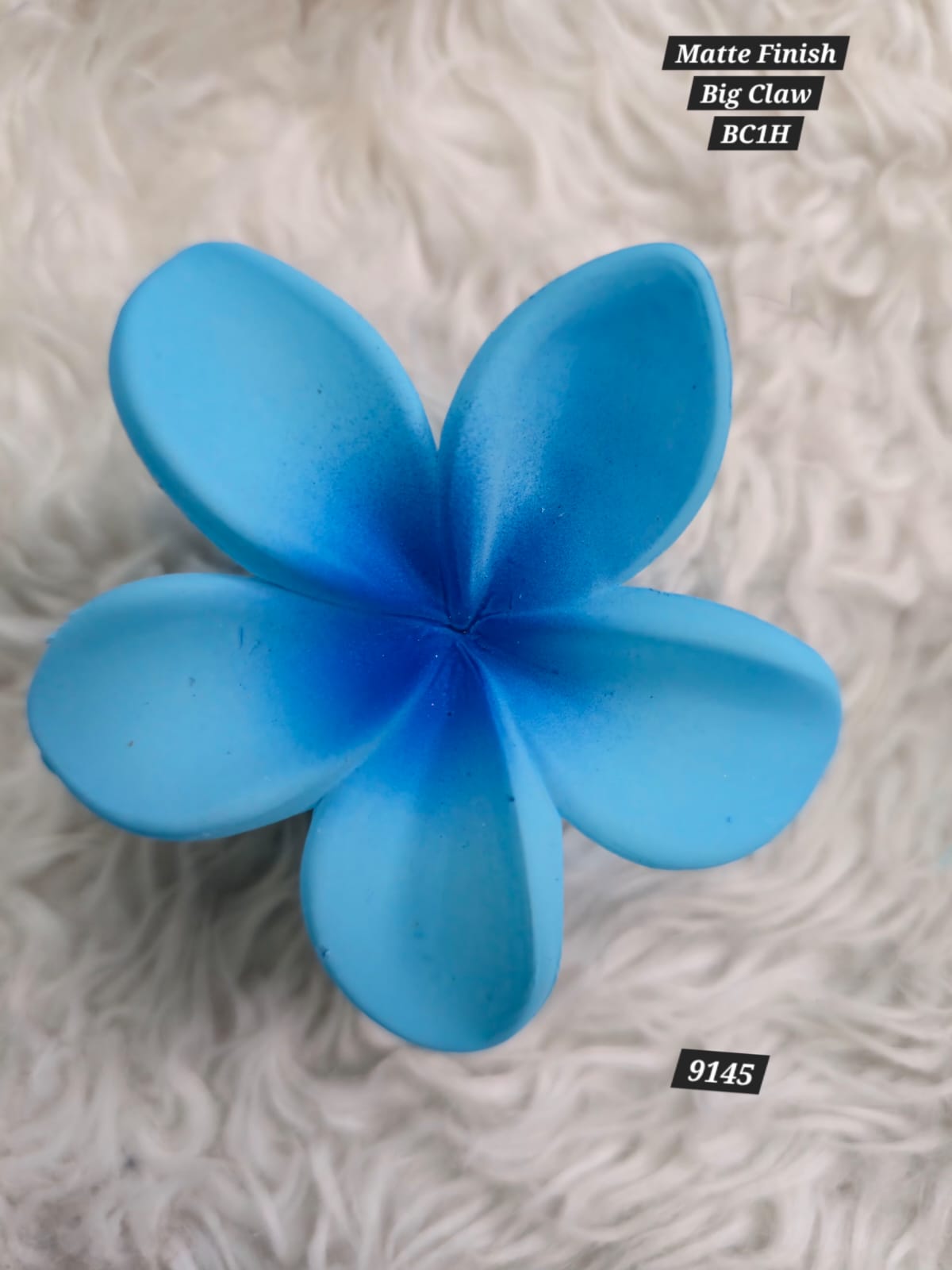 Flower Shaped Matte Finish Large Size Hair Claw - Korean Fashion - BC1
