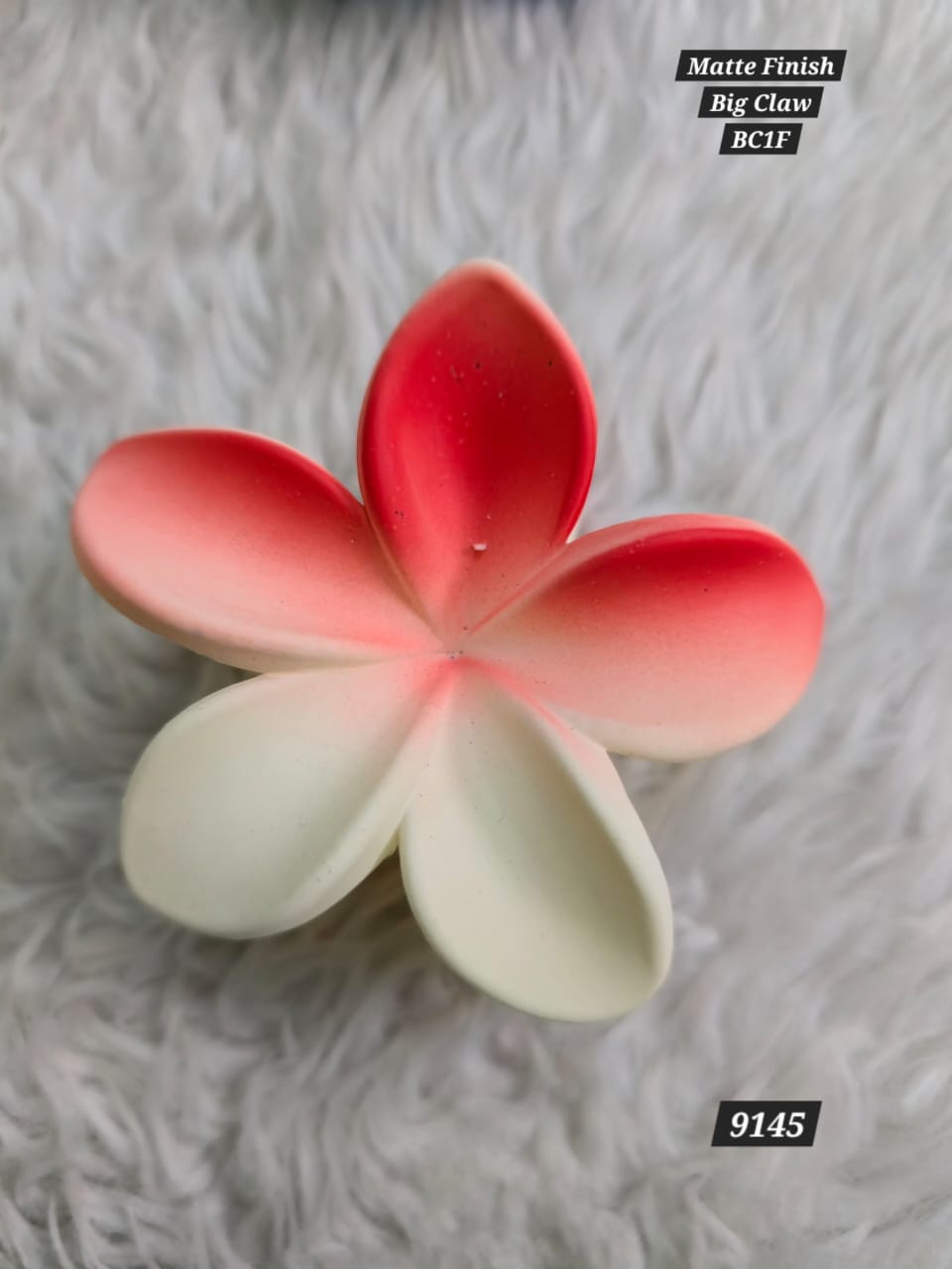 Flower Shaped Matte Finish Large Size Hair Claw - Korean Fashion - BC1