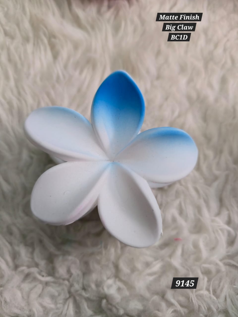 Flower Shaped Matte Finish Large Size Hair Claw - Korean Fashion - BC1