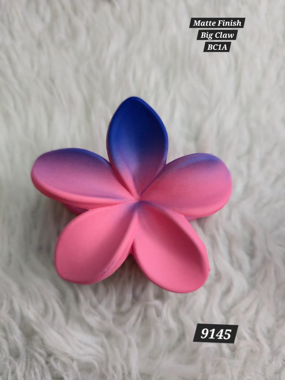 Flower Shaped Matte Finish Large Size Hair Claw - Korean Fashion - BC1