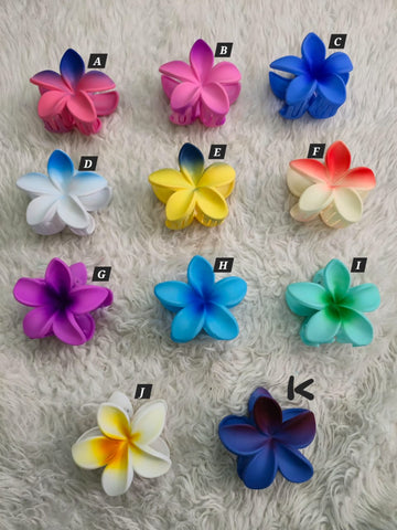 Flower Shaped Matte Finish Large Size Hair Claw - Korean Fashion - BC1