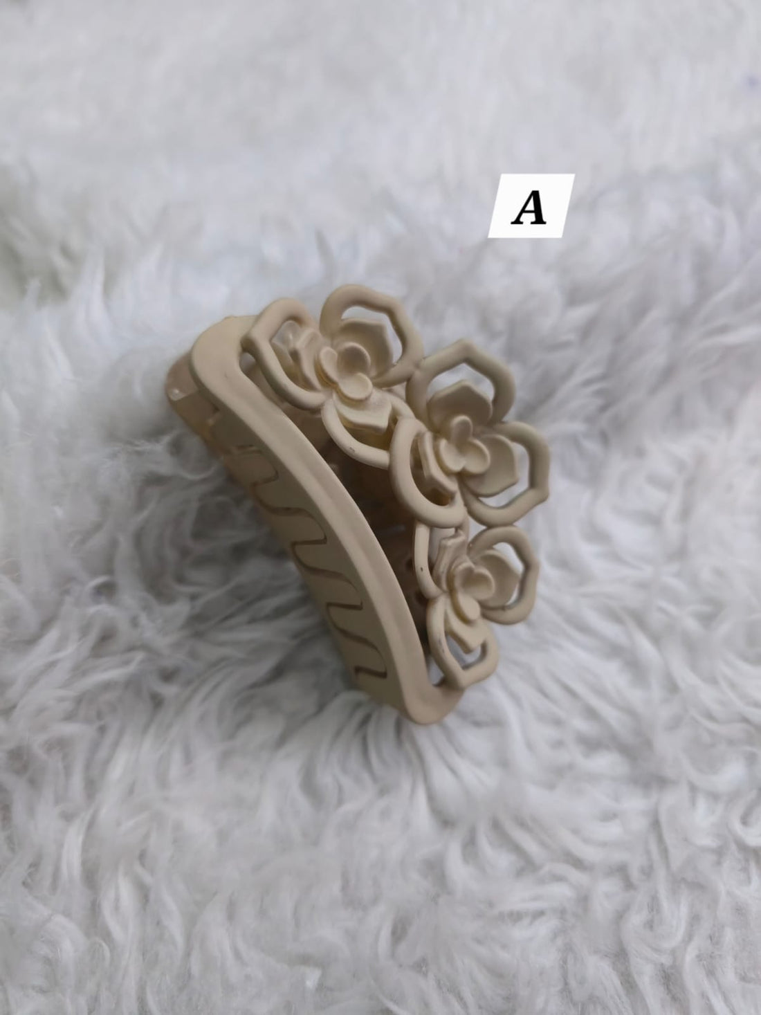 Flower Shaped Matte Finish Medium Size Hair Claw - Korean Fashion - BC7