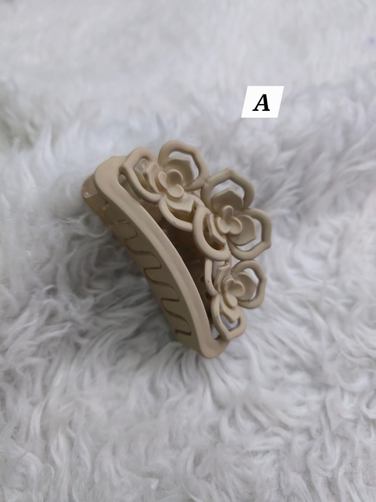 Flower Shaped Matte Finish Medium Size Hair Claw - Korean Fashion - BC7