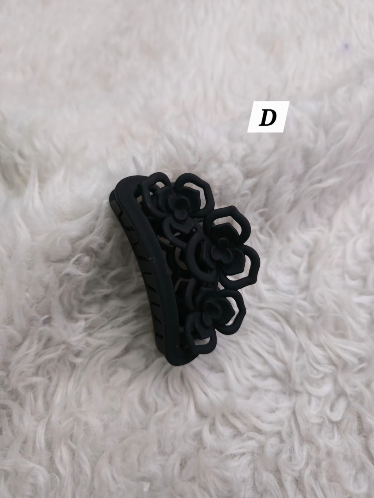 Flower Shaped Matte Finish Medium Size Hair Claw - Korean Fashion - BC7