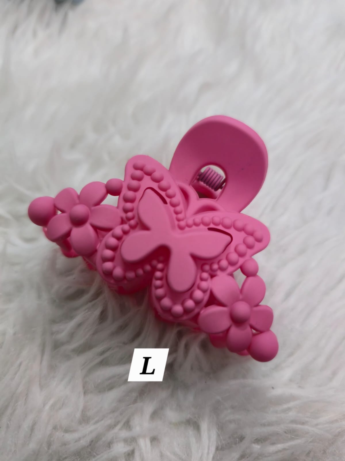 Flower Shaped Matte Finish Medium Size Hair Claw - Korean Fashion - BC8