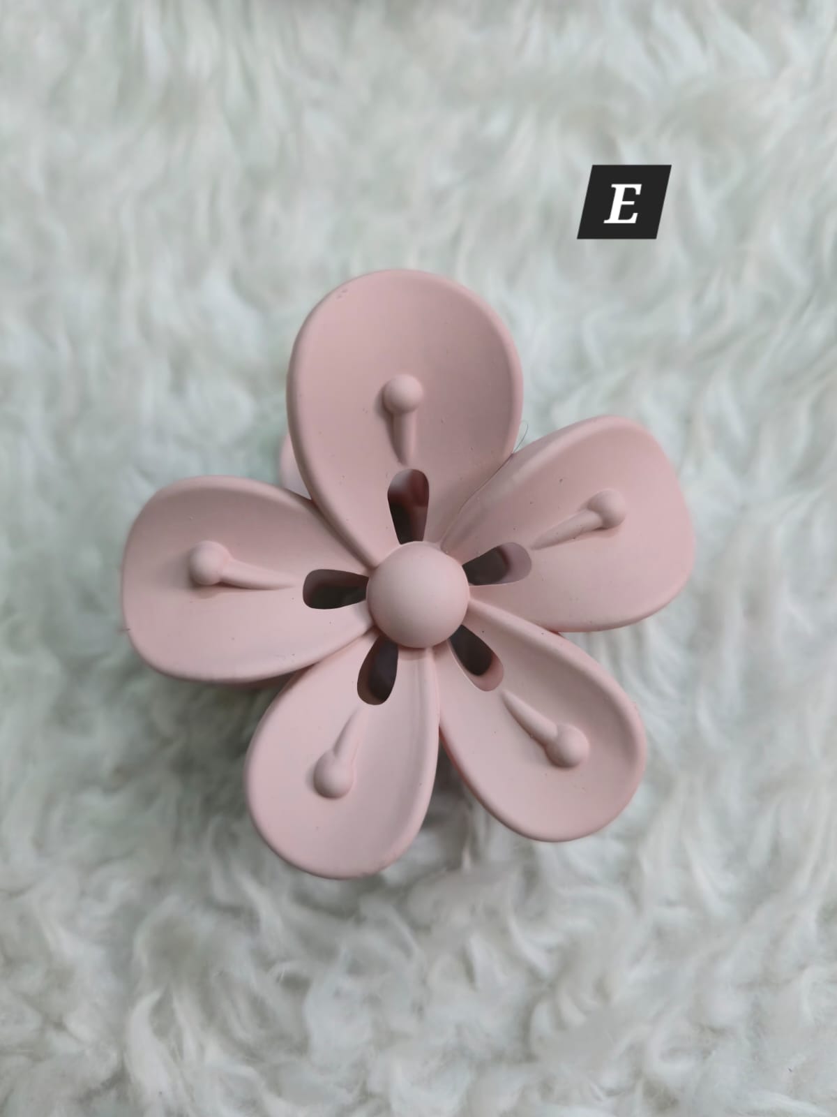 Flower Shaped Matte Finish Medium Size Hair Claw - Korean Fashion - BC3