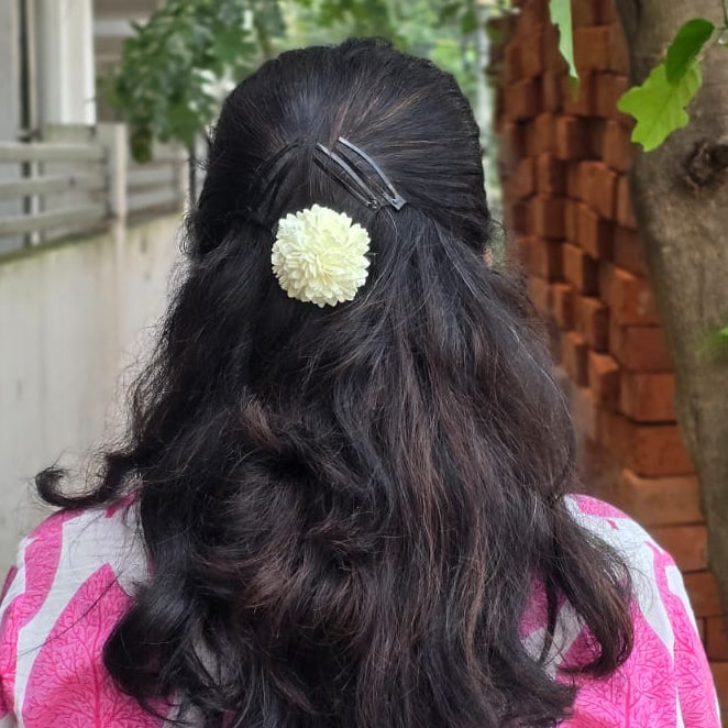 Plain Mullai Bunch - Medium Size - Aligator / Hair Band