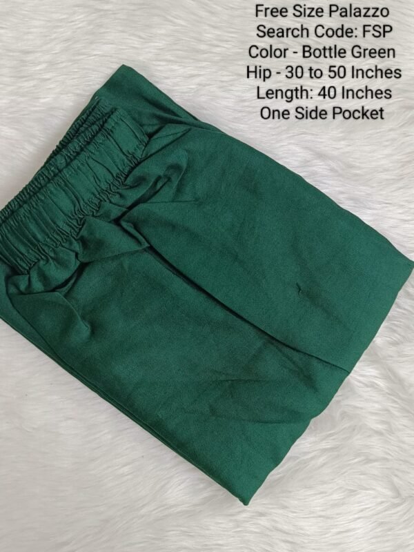 Plain Palazzo - Rayon - Free Size Palazzo - FSP-Red