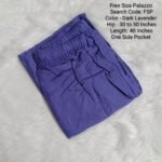 Plain Palazzo - Rayon - Free Size Palazzo - FSP-Ramar Blue