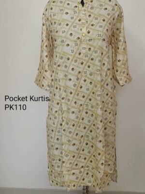 Pocket Kurtis Side Open  - PK110