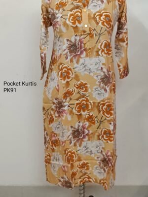 Pocket Kurtis Side Open  - PK91