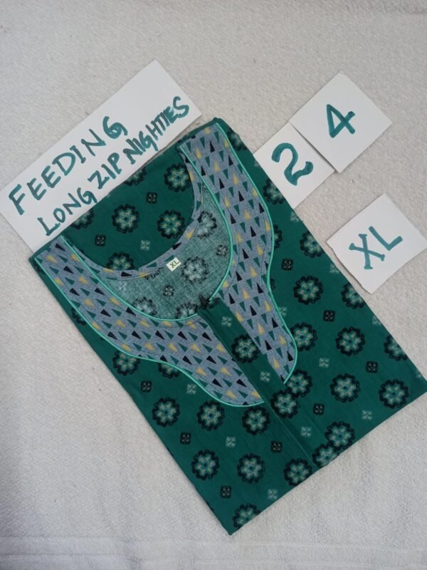 Feeding Long Zip Nighties  -FLZ24
