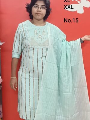 S Size - Boutique Style Embroidery 3 Piece Set (Top, Bottom With Dupatta) - BSFS15