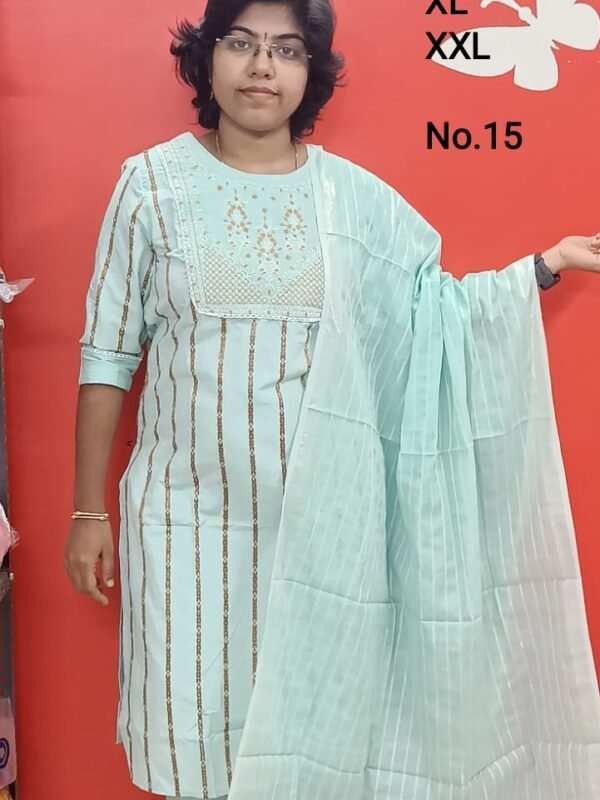 S Size - Boutique Style Embroidery 3 Piece Set (Top, Bottom With Dupatta) - BSFS15