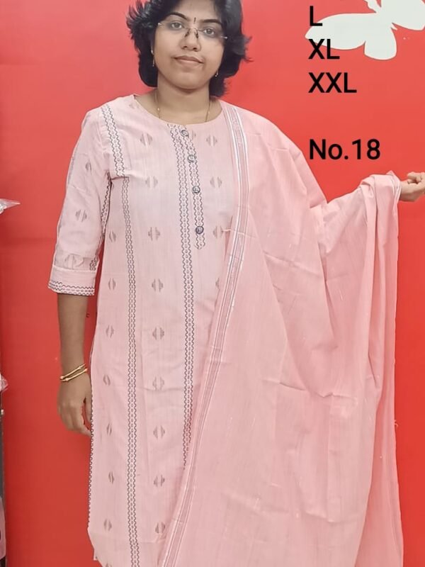 M Size - Boutique Style Embroidery 3 Piece Set (Top, Bottom With Dupatta) - BSFS18
