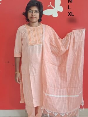 S Size - Boutique Style Embroidery 3 Piece Set (Top, Bottom With Dupatta) - BSFS07