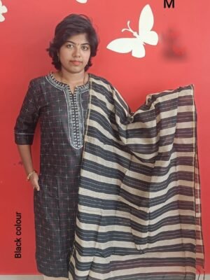 S Size - Boutique Style Embroidery 3 Piece Set (Top, Bottom With Dupatta) - BSFS04