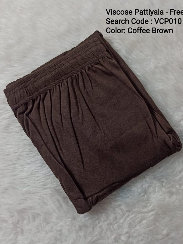 VCP010 - Coffee Brown- VISCOSE Pattiyala - Free Size