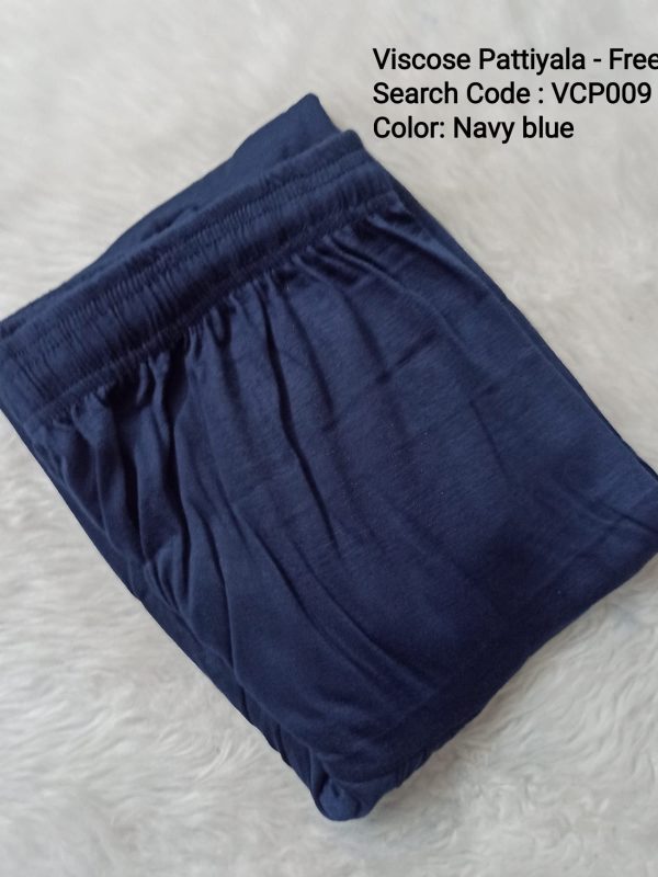 VCP009 - Navy blue - VISCOSE Pattiyala - Free Size