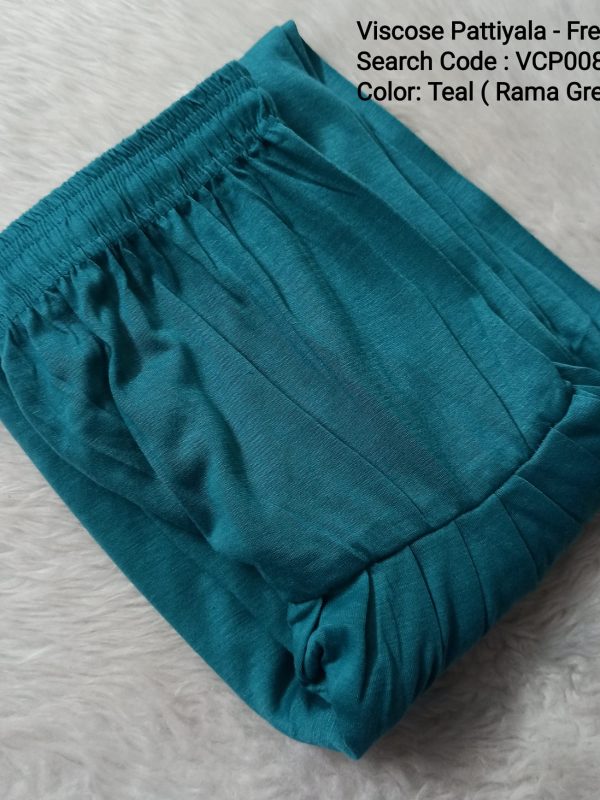 VCP008- Teal - VISCOSE Pattiyala - Free Size