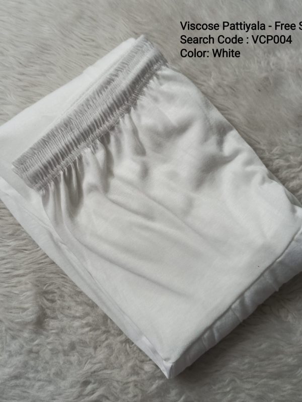 VCP004-White- VISCOSE Pattiyala - Free Size