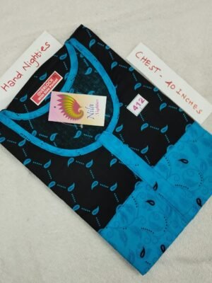 3/4th Sleeve Nighties - Nila Nighties -  NLSN412