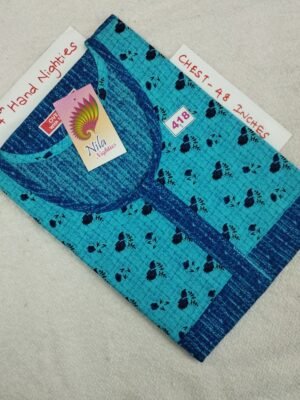 3/4th Sleeve Nighties - Nila Nighties -  NLSN418