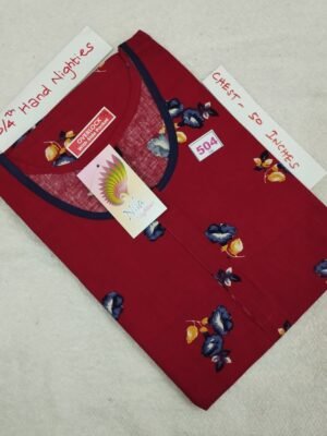 3/4th Sleeve Nighties - Nila Nighties -  NLSN504