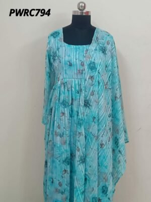 Party Wear Special Collections - PWRC794- Maxi Gown with Dupatta