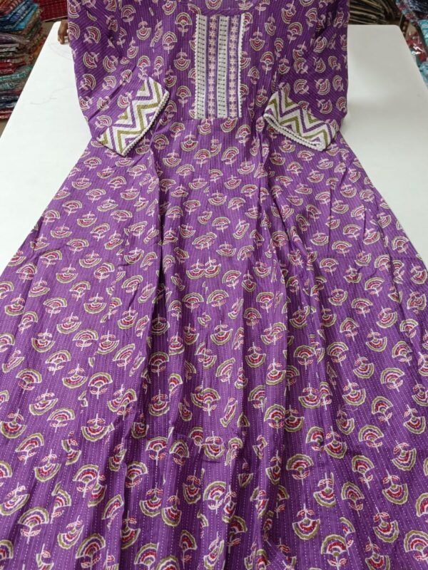 Jaipur Cotton Feeding Anarkali with Invisible Zip one Side Pocket- JFA6010