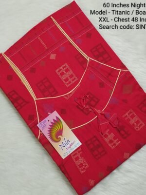 60 Inches Nighties - Titanic Model- SINT477-  2XL Size