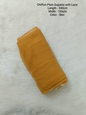 Chiffon Plain Dupatta - CPD005 - Skin