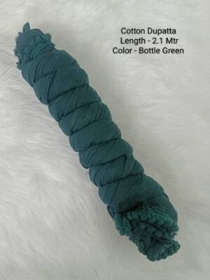 Cotton Dupatta - CD002 - Bottle Green