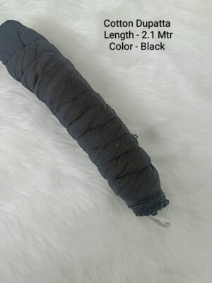 Cotton Dupatta - CD023 - Black