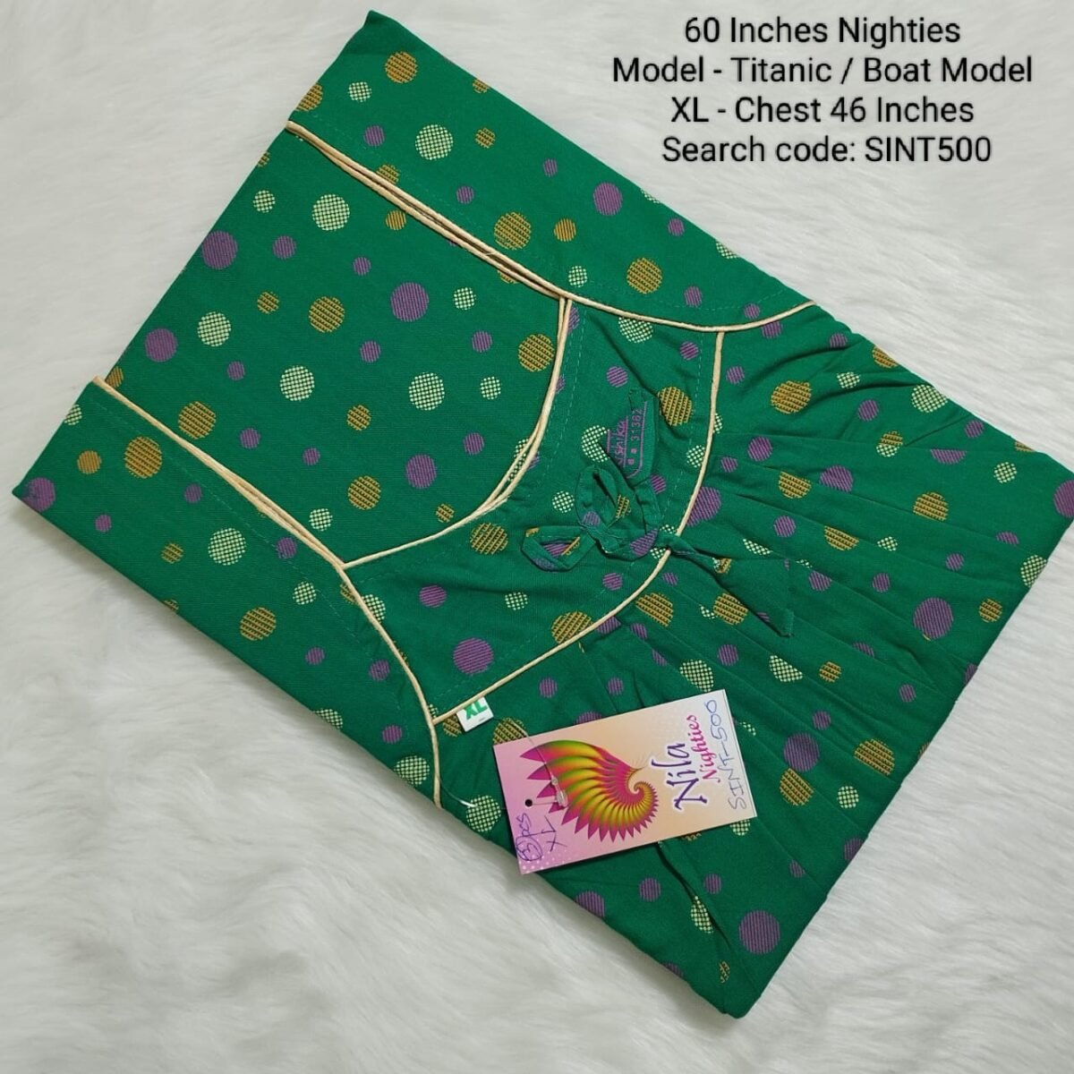 WhatsApp Image 2024-06-07 at 2.49.38 PM 60 Inches Nighties - Titanic Model- SINT500 - XL Size