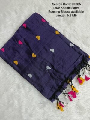 Premium Love Khadhi Cotton Sarees - LK006