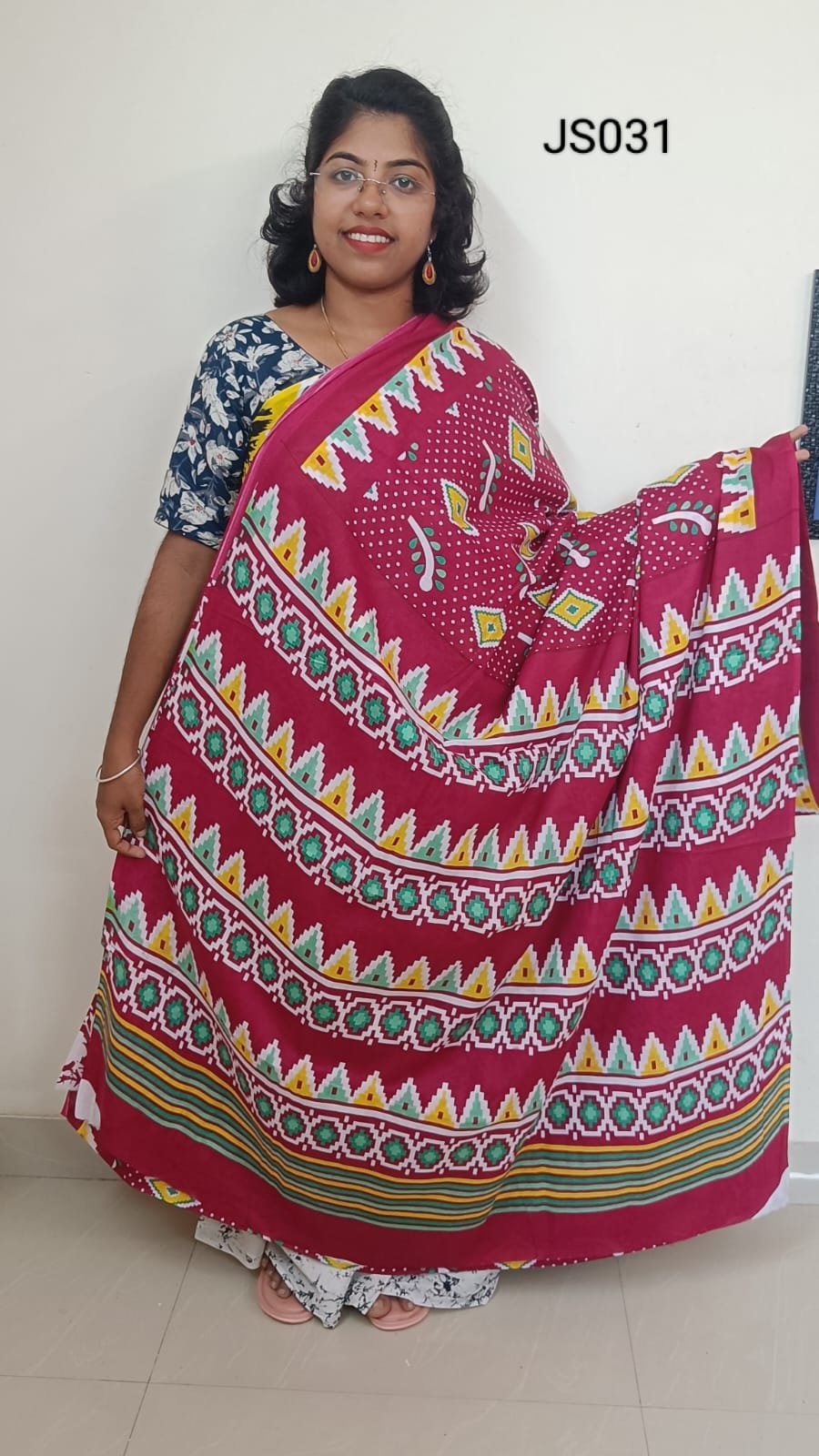 Jaipur Cotton Hand Block Print Sarees - JS031