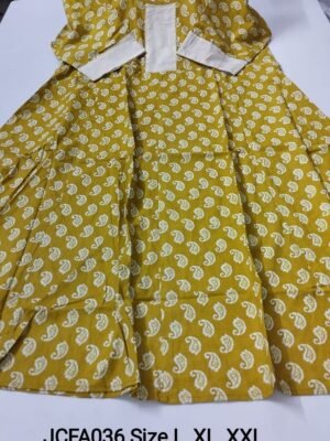 Jaipur Cotton Feeding Anarkali  with Invisible Zip one Side Pocket-  JCFA036