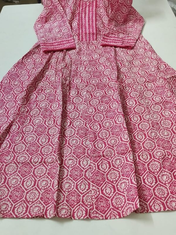 Jaipur Cotton Feeding Anarkali with Invisible Zip one Side Pocket- JCFA037