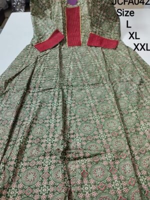 Jaipur Cotton Feeding Anarkali  with Invisible Zip one Side Pocket-  JCFA042