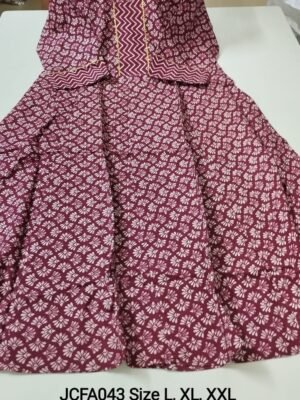 Jaipur Cotton Feeding Anarkali  with Invisible Zip one Side Pocket-  JCFA043