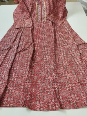 Jaipur Cotton Feeding Anarkali  with Invisible Zip one Side Pocket-  JCFA046