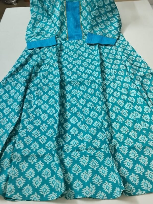Jaipur Cotton Feeding Anarkali with Invisible Zip one Side Pocket- JCFA047