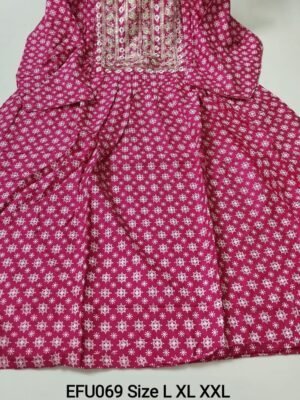 Embroidery Feeding Anarkali Kurtis  - EFU069