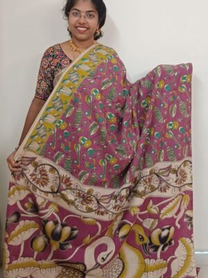 Kalamkari Pure Cotton Sarees - Jaipur Sarees - KS022